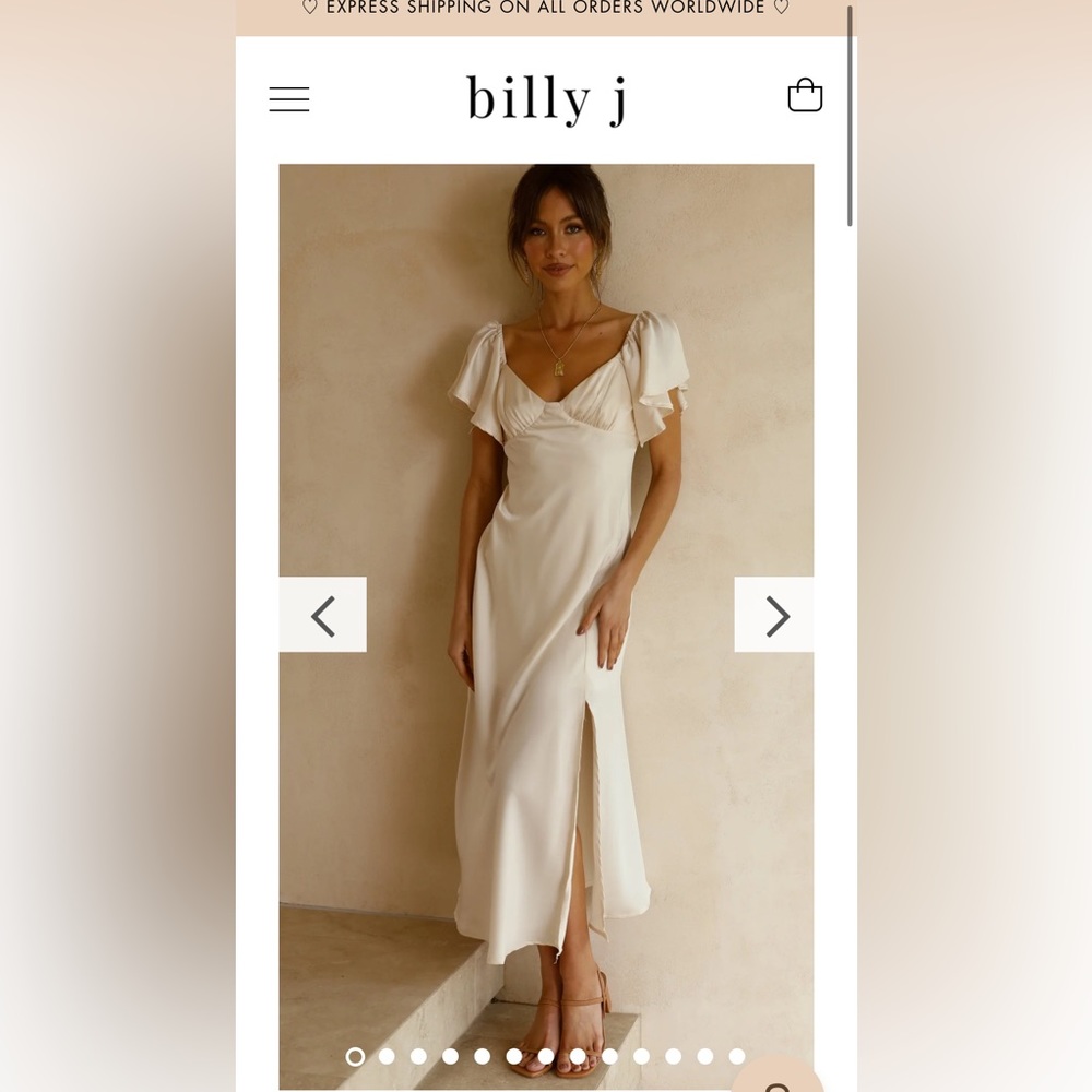 Midi cream dress